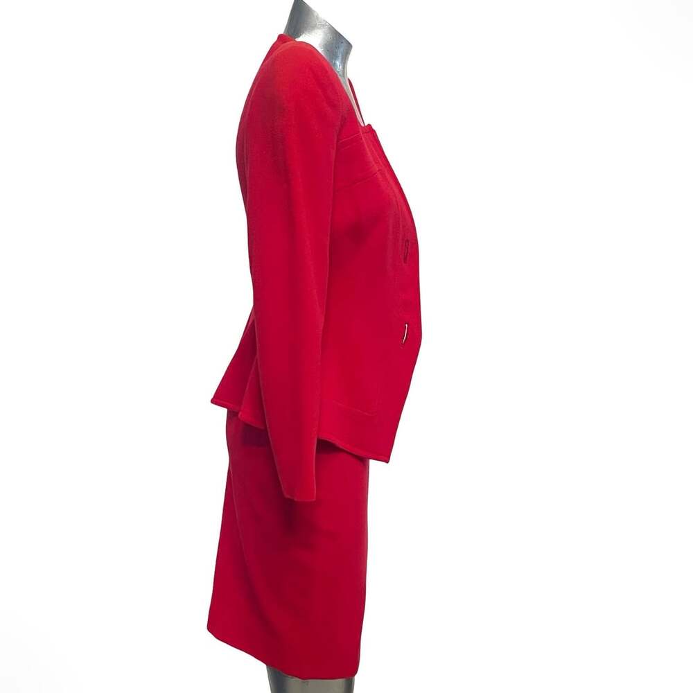 BICCI by Florine Wachter Skirt Suit Size 4 Red 2 Piece - Picture 3 of 10